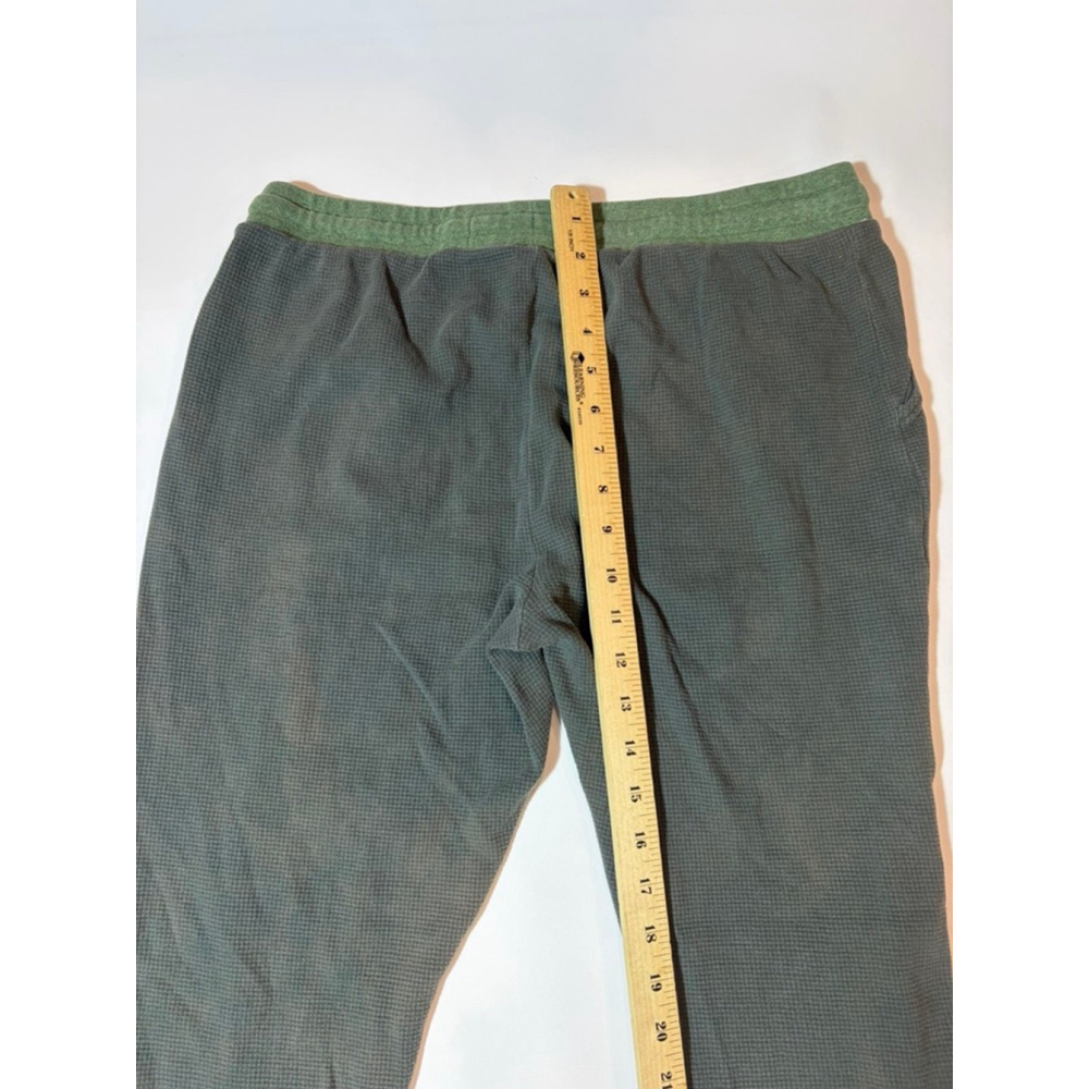 Pact Waffle Jogger Pants Mens M Organic Cotton Lounge Green FLAW - Picture 5 of 7